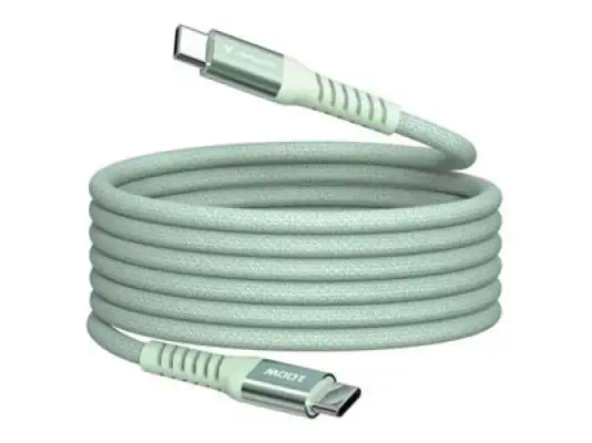 VERBATIM SYNC & CHARGE USB C TO USB C 100W MAGNETIC 120 CM - GREEN WCF (P) - Verbatim - Câble USB - visuel 4