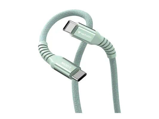 VERBATIM SYNC & CHARGE USB C TO USB C 100W MAGNETIC 120 CM - GREEN WCF (P) - Verbatim - Câble USB - visuel 6