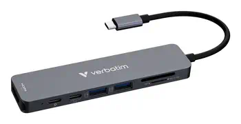 Revendeur officiel Station d'accueil pour portable Verbatim USB 3.2 Gen 1 (3.1 Gen 1) Type-C