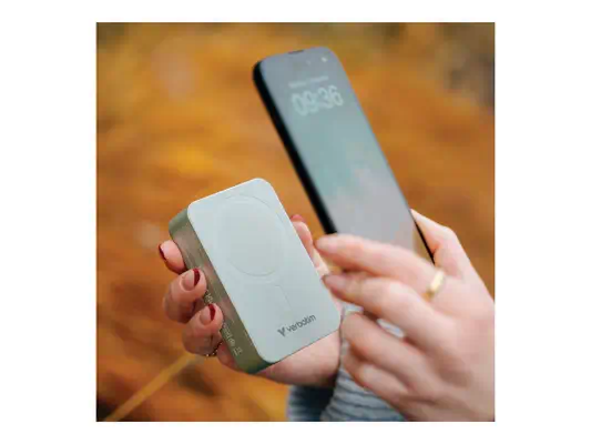 VERBATIM CHARGE N GO ESSENTIALS POWER BANK MAGNETIC WIRELESS 20000MAH GREEN WCF (P) - Verbatim - Câble USB - visuel 5