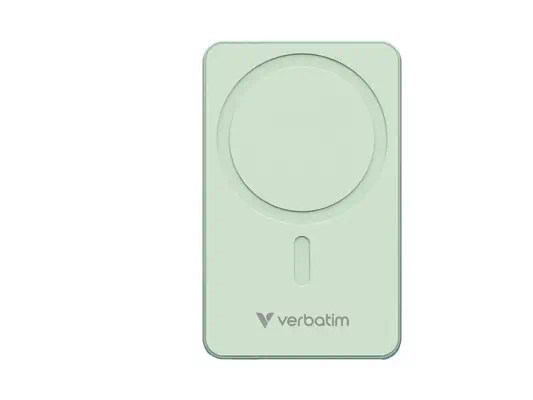 VERBATIM CHARGE N GO ESSENTIALS POWER BANK MAGNETIC WIRELESS 5000MAH GREEN WCF (P) - Verbatim - Câble USB - visuel 1