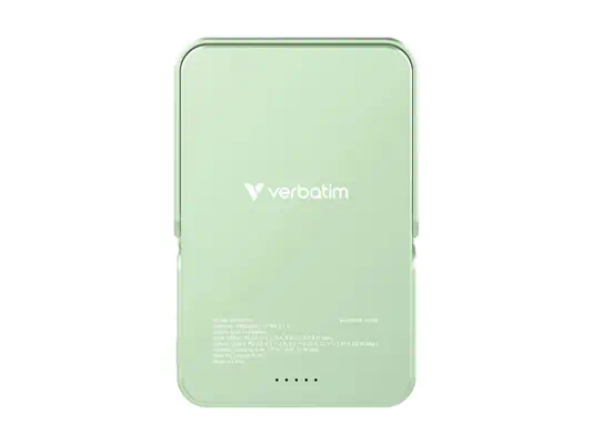 VERBATIM CHARGE N GO POWER BANK WITH STAND MAGNETIC WIRELESS 10000MAH - GREEN WCF (P) - Verbatim - Câble USB - visuel 7