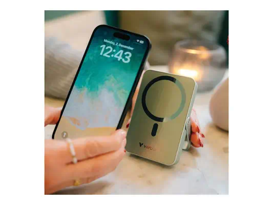 VERBATIM CHARGE N GO POWER BANK WITH STAND MAGNETIC WIRELESS 10000MAH - GREEN WCF (P) - Verbatim - Câble USB - visuel 2