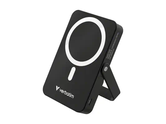 VERBATIM CHARGE N GO POWER BANK WITH STAND MAGNETIC WIRELESS 10000MAH - BLACK WCF (P) - Verbatim - Câble USB - visuel 2