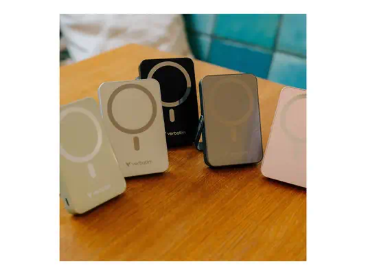 VERBATIM CHARGE N GO POWER BANK WITH STAND MAGNETIC WIRELESS 10000MAH - BLACK WCF (P) - Verbatim - Câble USB - visuel 5