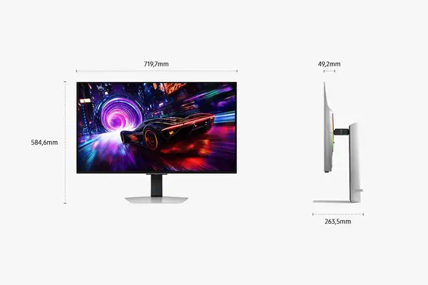 Samsung S32FG816SU écran plat de PC 81,3 cm (32") 3840 x 2160 pixels 4K Ultra HD OLED Argent - Ecran Ordinateur - visuel 5