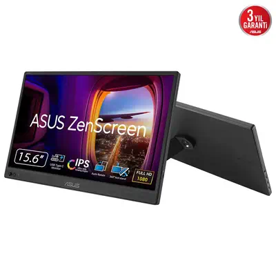 ASUS ZenScreen MB169CK écran plat de PC 39,6 cm (15.6") 1920 x 1080 pixels Full HD LCD Noir - Asus - Ecran Ordinateur - visuel 1