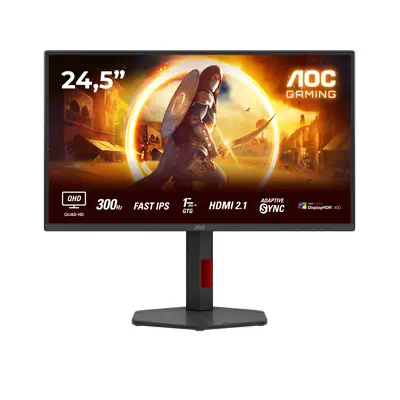 AOC G4 Q25G4SR écran plat de PC 62,2 cm (24.5") 2560 x 1440 pixels Quad HD LED Noir, Rouge - Ecran Ordinateur - visuel 1