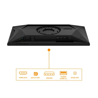 AOC G4 25G4SXU écran plat de PC 62,2 cm (24.5") 1920 x 1080 pixels Full HD LED Noir, Gris - Ecran Ordinateur - visuel 3