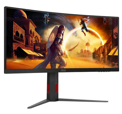 AOC G4 CU34G4Z écran plat de PC 86,4 cm (34") 3440 x 1440 pixels Wide Quad HD LED Noir, Rouge - Ecran Ordinateur - visuel 8