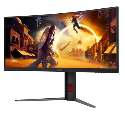 AOC G4 CU34G4Z écran plat de PC 86,4 cm (34") 3440 x 1440 pixels Wide Quad HD LED Noir, Rouge - Ecran Ordinateur - visuel 7