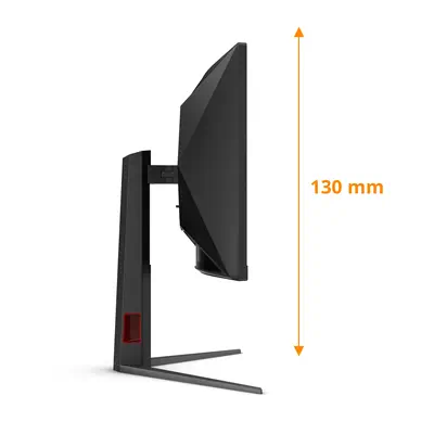 AOC G4 CU34G4Z écran plat de PC 86,4 cm (34") 3440 x 1440 pixels Wide Quad HD LED Noir, Rouge - Ecran Ordinateur - visuel 3