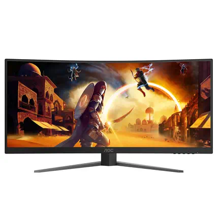 AOC G4 CU34G4Z écran plat de PC 86,4 cm (34") 3440 x 1440 pixels Wide Quad HD LED Noir, Rouge - Ecran Ordinateur - visuel 3