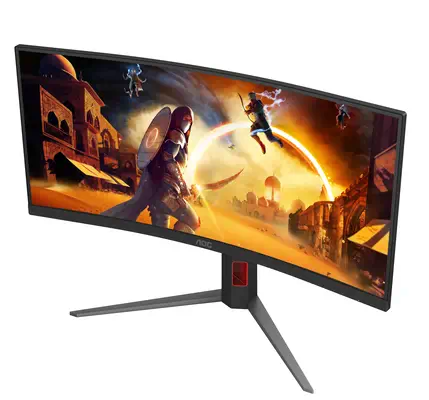 AOC G4 CU34G4Z écran plat de PC 86,4 cm (34") 3440 x 1440 pixels Wide Quad HD LED Noir, Rouge - Ecran Ordinateur - visuel 5