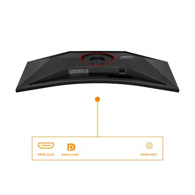 AOC G4 CU34G4 écran plat de PC 86,4 cm (34") 3440 x 1440 pixels Wide Quad HD LED Noir, Rouge - Ecran Ordinateur - visuel 4