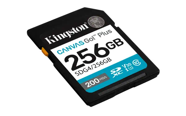 256 Go SDXC Canvas Go Plus Gen4 200 Mo/s C10 UHS-I U3 V30 - Kingston - Carte Mémoire - visuel 2