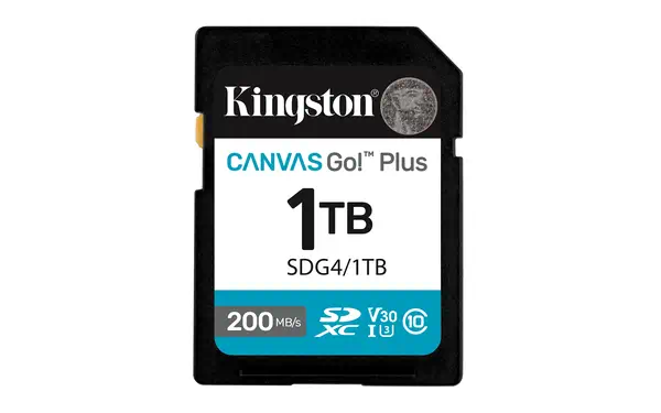 1 To SDXC Canvas Go Plus Gen4 200 Mo/s C10 UHS-I U3 V30 - Kingston - Carte Mémoire - visuel 1