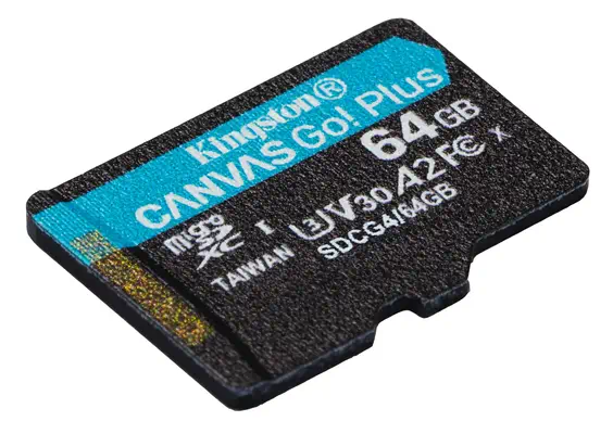 Carte microSDXC Canvas Go Plus Gen4 200R A2 U3 de 64 Go, pack unique sans ADP - Kingston - Carte Mémoire - visuel 2