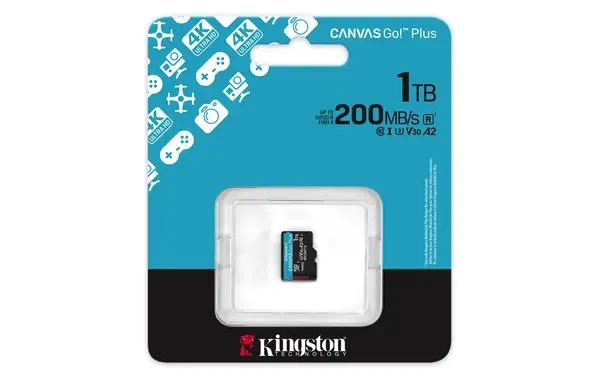 Carte microSDXC Canvas Go Plus Gen4 200R A2 Kingston - visuel 1 - hello RSE - Performances rapides