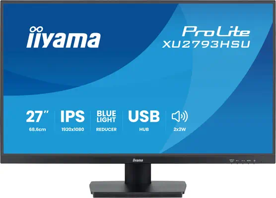 iiyama ProLite XU2793HSU-B7 écran plat de PC 68,6 cm (27") 1080 x 1920 pixels Full HD LED Noir - Ecran Ordinateur - visuel 1