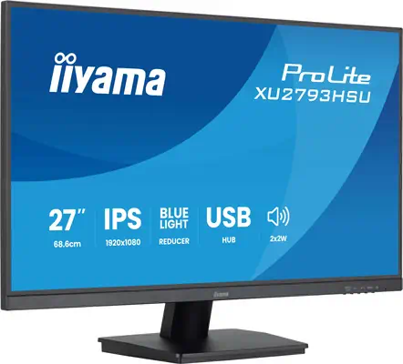 iiyama ProLite XU2793HSU-B7 écran plat de PC 68,6 cm (27") 1080 x 1920 pixels Full HD LED Noir - Ecran Ordinateur - visuel 3