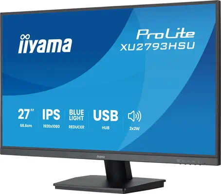 iiyama ProLite XU2793HSU-B7 écran plat de PC 68,6 cm (27") 1080 x 1920 pixels Full HD LED Noir - Ecran Ordinateur - visuel 4