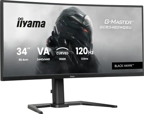 iiyama GCB3482WQSU-B1 écran plat de PC 86,4 cm (34") 1440 x 3440 pixels UltraWide Quad HD LED Noir - Ecran Ordinateur - visuel 2