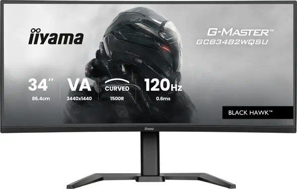 iiyama GCB3482WQSU-B1 écran plat de PC 86,4 cm (34") 1440 x 3440 pixels UltraWide Quad HD LED Noir - Ecran Ordinateur - visuel 1