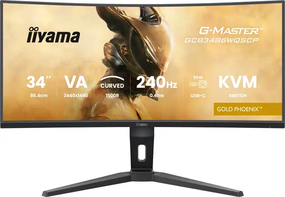 iiyama G-MASTER GCB3486WQSCP-B1 écran plat de PC 86,4 cm (34") 1440 x 3440 pixels 4K Ultra HD Noir - Ecran Ordinateur - visuel 3