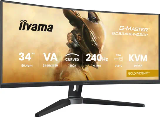 iiyama G-MASTER GCB3486WQSCP-B1 écran plat de PC 86,4 cm (34") 1440 x 3440 pixels 4K Ultra HD Noir - Ecran Ordinateur - visuel 6