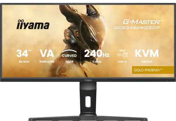 iiyama G-MASTER GCB3486WQSCP-B1 écran plat de PC 86,4 cm (34") 1440 x 3440 pixels 4K Ultra HD Noir - Ecran Ordinateur - visuel 2