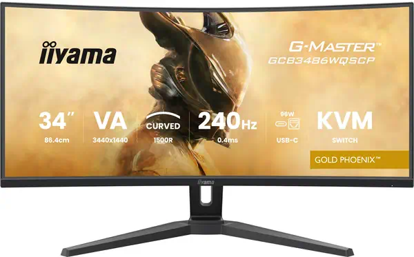 iiyama G-MASTER GCB3486WQSCP-B1 écran plat de PC 86,4 cm (34") 1440 x 3440 pixels 4K Ultra HD Noir - Ecran Ordinateur - visuel 1