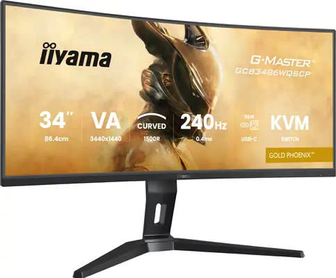 iiyama G-MASTER GCB3486WQSCP-B1 écran plat de PC 86,4 cm (34") 1440 x 3440 pixels 4K Ultra HD Noir - Ecran Ordinateur - visuel 4