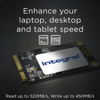 Integral INSSD256GMSA disque SSD 256 Go mSATA Série ATA III TLC - Carte Mémoire - visuel 3