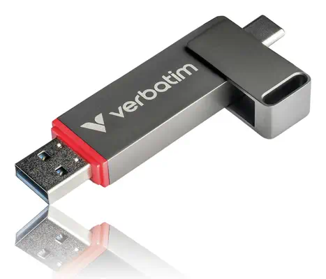 Verbatim Dual QuickStick lecteur USB flash 128 Go USB Type-A / USB Type-C 3.2 Gen 1 (3.1 Gen 1) Gris - Adaptateur stockage - visuel 8