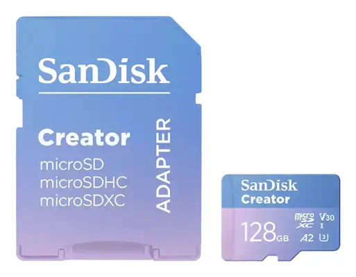 SanDisk Creator 128 Go MicroSDXC UHS-I Classe 10 - Sandisk - Carte Mémoire - visuel 2