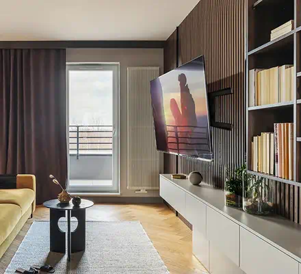 B-Tech Twin Cantilever 190,5 cm (75") Mur Noir - Support Fixe & Mobile - visuel 7
