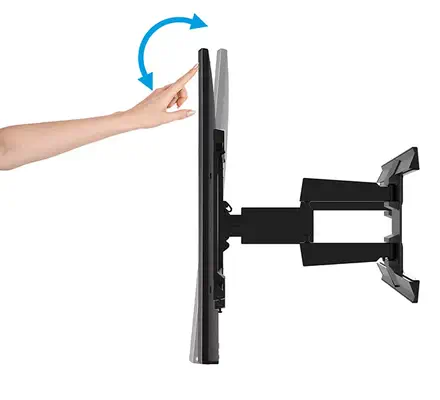 B-Tech Twin Cantilever 190,5 cm (75") Mur Noir - Support Fixe & Mobile - visuel 4
