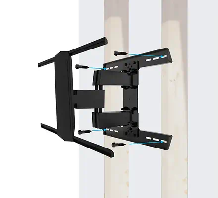B-Tech Twin Cantilever 190,5 cm (75") Mur Noir - Support Fixe & Mobile - visuel 6