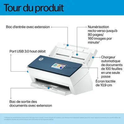 ScanJet Enterprise Flow N9000 sn1 Scanner à défilement A3, jusqu’à 80ppm/160ipm, 600x 600 DPI - HP - visuel 7