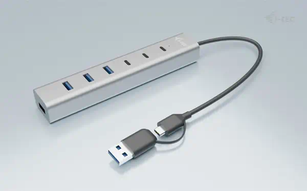 USB-C/USB-A Charging Metal HUB 7 port (3x USB-C, 4x USB-A) - I-Tec - Connectique - visuel 4