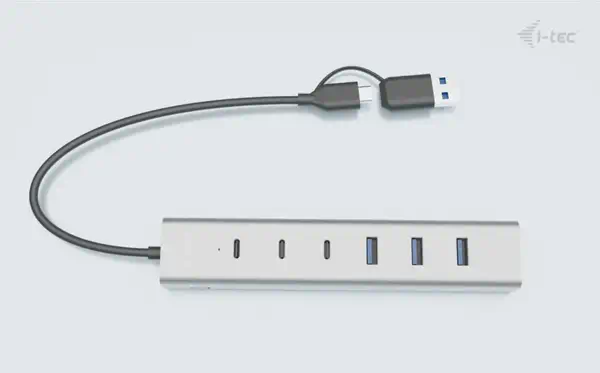USB-C/USB-A Charging Metal HUB 7 port (3x USB-C, 4x USB-A) - I-Tec - Connectique - visuel 2