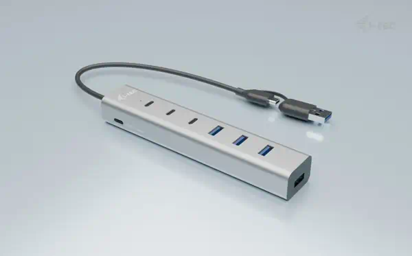 USB-C/USB-A Charging Metal HUB 7 port (3x USB-C, 4x USB-A) - I-Tec - Connectique - visuel 3
