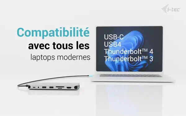 USB-C Metal Nano 3x Display Dock, 2x HDMI 1x USB-C video + Power Delivery 140W - I-Tec - Station d'accueil pour portable - visuel 6