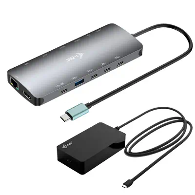 USB-C Metal Nano 3x Display Dock, 2x HDMI 1x USB-C video with Power Delivery 140W + Universal Charge - I-Tec - Station d'accueil pour portable - visuel 1