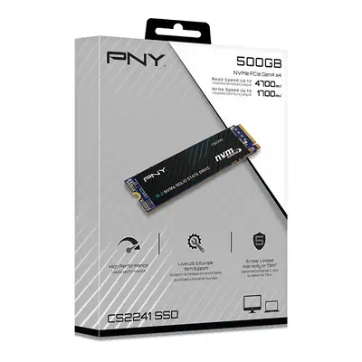 PNY M280CS2241-500-RB disque SSD 500 Go M.2 PCI Express 4.0 NVMe 3D NAND - Disque dur SSD - visuel 5