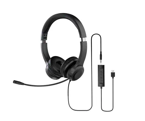 Acer AHW154 Casque Avec fil À la main Bureau/Centre d'appels USB Type-A Noir - Casque Micro - visuel 1