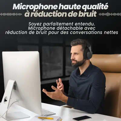 T'nB ACTIVLIGHT casque Avec fil &sans fil Arceau Business/Everyday USB Type-C / USB Type-A Bluetooth - T'NB - Casque Micro - visuel 5