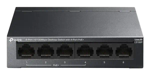 TP-Link LS106P commutateur réseau Non-géré L2 Fast Ethernet (10/100) Connexion Ethernet, supportant  - Switchs et Hubs - visuel 1