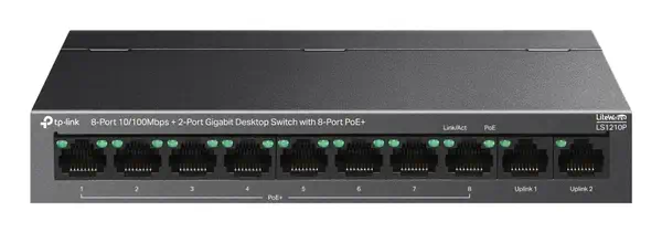 TP-Link LS1210P commutateur réseau Non-géré L2 Gigabit Ethernet (10/100/1000) Connexion Ethernet, su - Switchs et Hubs - visuel 1